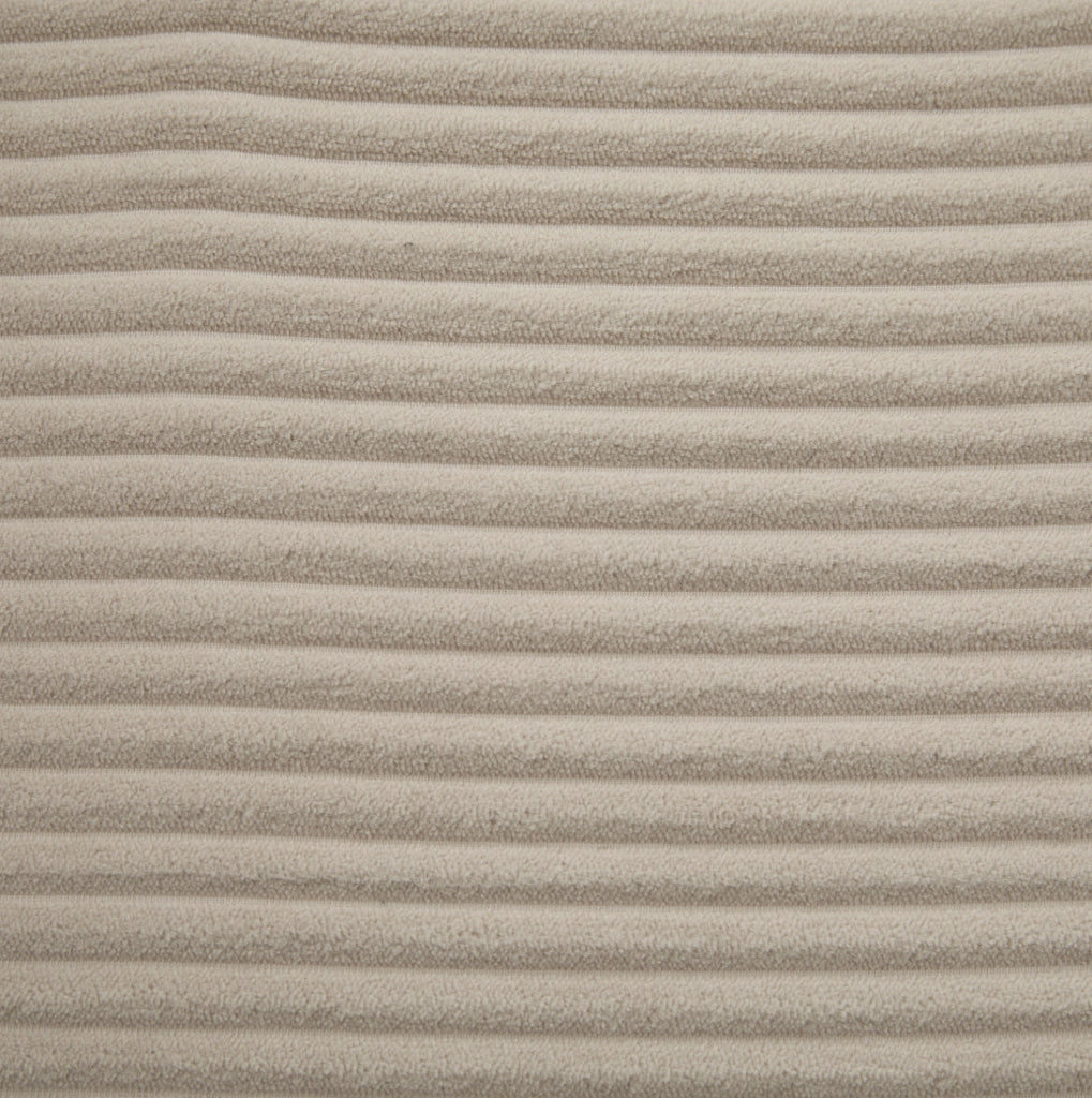 Divano pouf modulare in tessuto effetto corduroy color khaki; 162x78x66 cm; con 2 cuscini