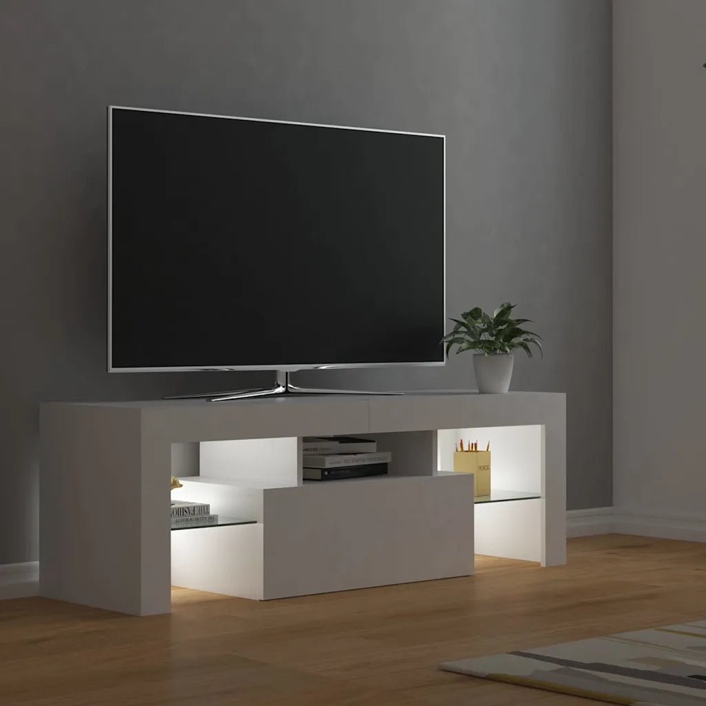 Mobile Porta TV con Luci LED Bianco 120x35x40 cm cod mxl 34040