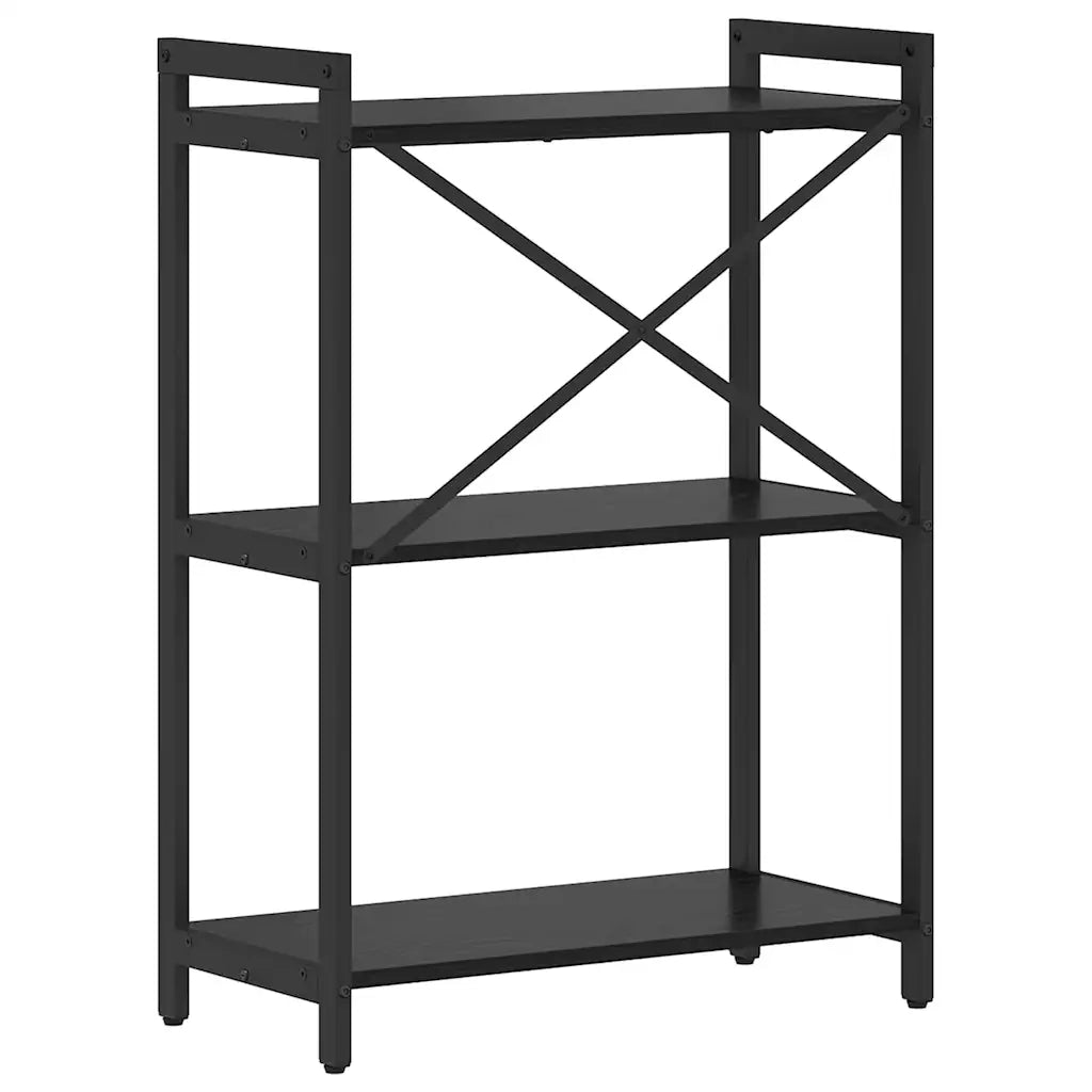 vidaXL Libreria Rovere nero 60 x 30 x 83 cm Legno multistrato