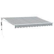 Tenda da Sole | Tenda Retrattile Antracite e Bianca 3,5x2,5m Tessuto/Alluminio