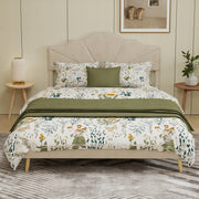 Letto imbottito 160x200 beige - Xylo - Telaio basso