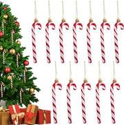 Decorazioni di Natale brillanti - Decorazione di Natale rossa - Set da 12 pezzi - 13 cm - Decorazione di Natale
