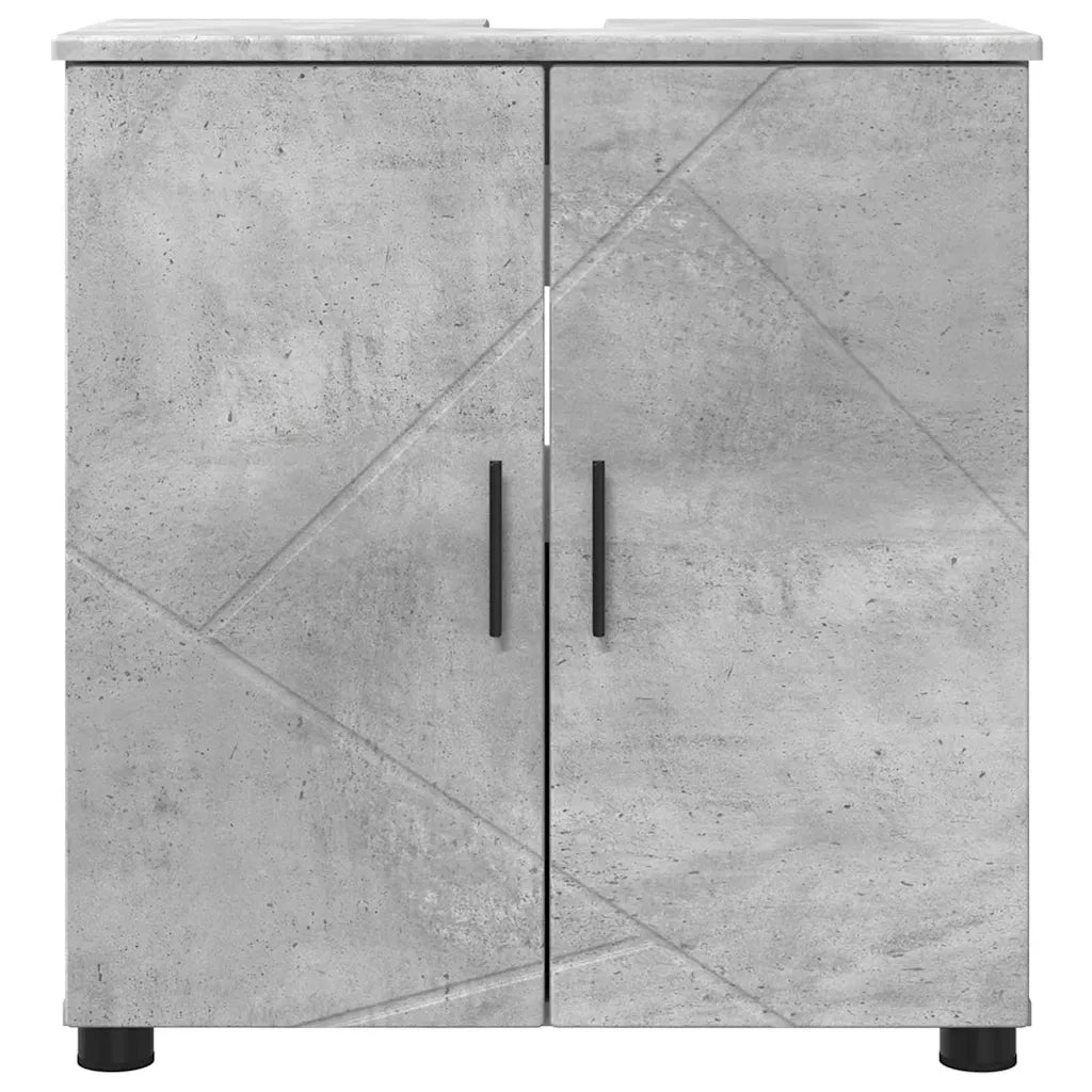 Mobile da Bagno con porta Grigio cemento 61 x 35 x 64 cm