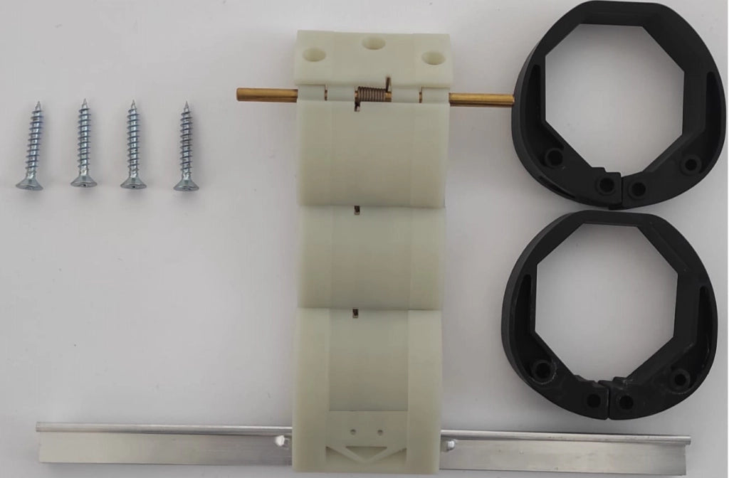 Kit Motorizzazione Tapparelle  60 kg 30 Nm Sicurezza Anti Sollevamento Rullo da 160 cm a 195 cm Completo con Blocchi di Sicurezza