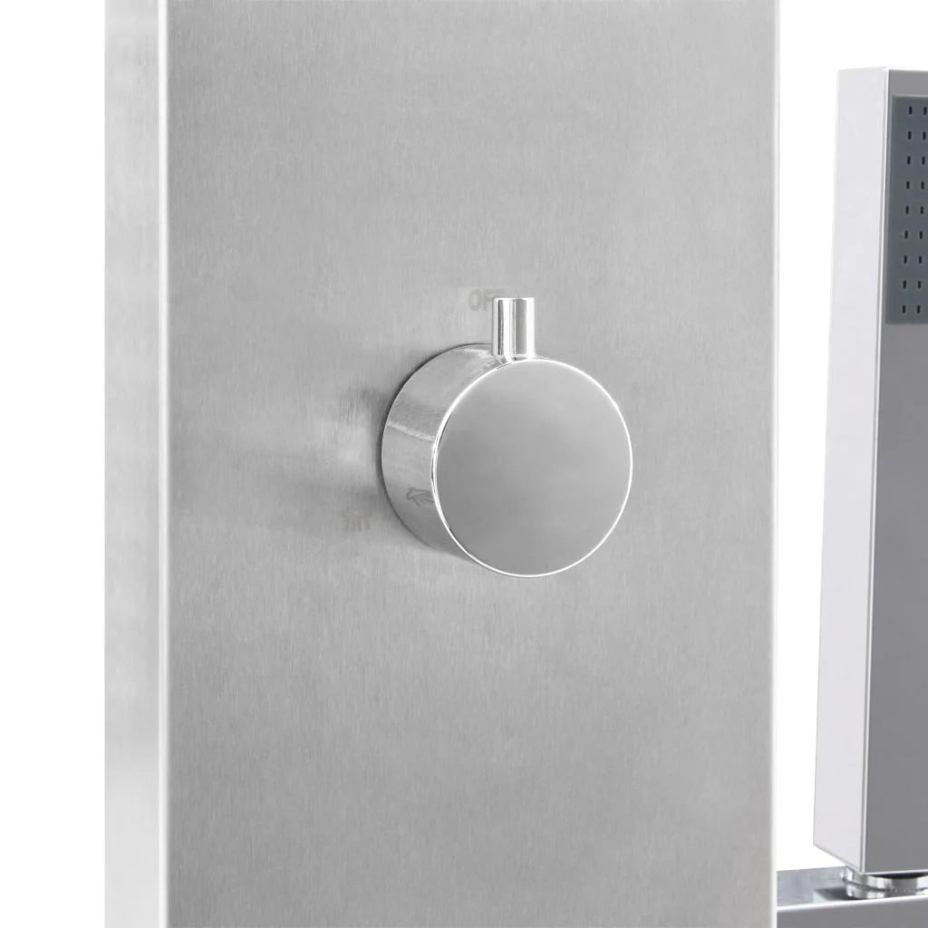 Doccia esterna con piatto doccia in acciaio inox WPC Marrone 02_0042026