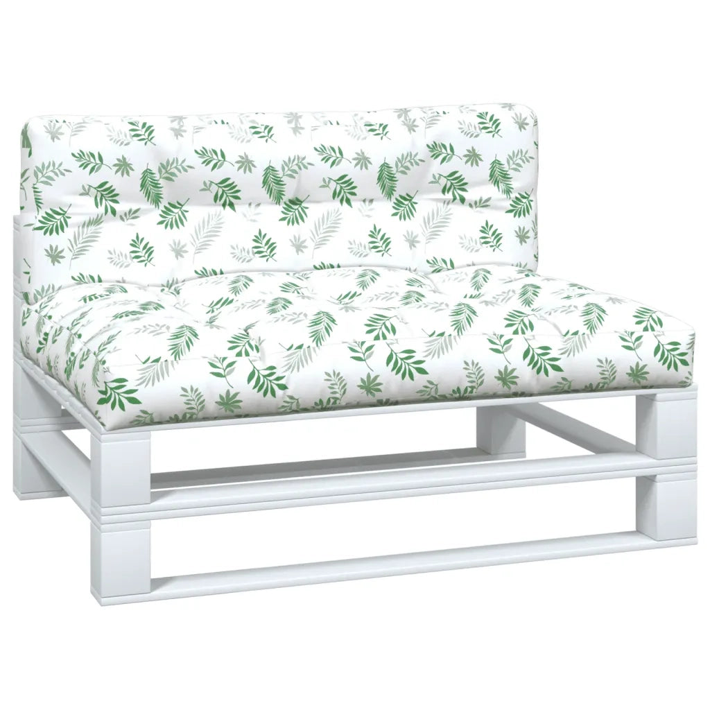 Cuscini per Pallet 2 pz Motivo a Foglie Tessuto 360751