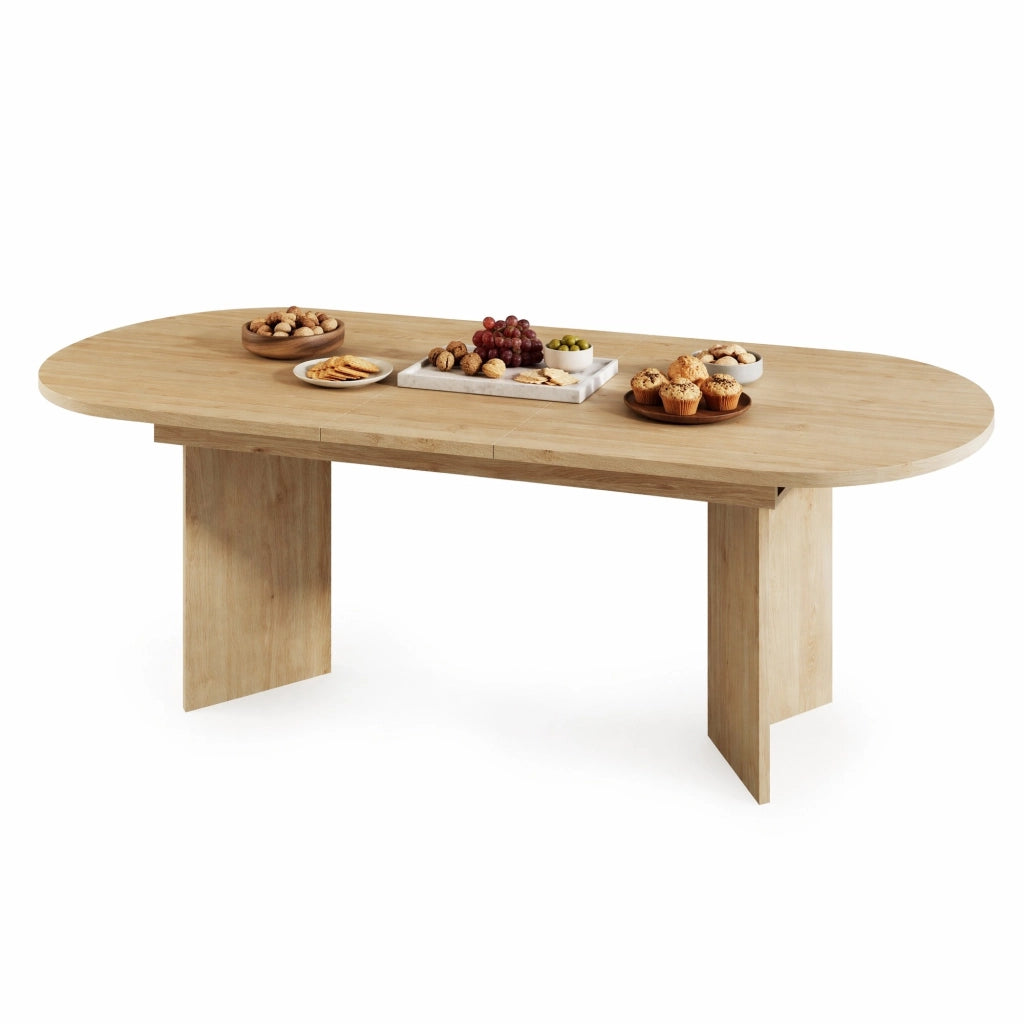 TAVOLO DA PRANZO ALLUNGABILE 18 mm MDF EFFETTO ROVERE