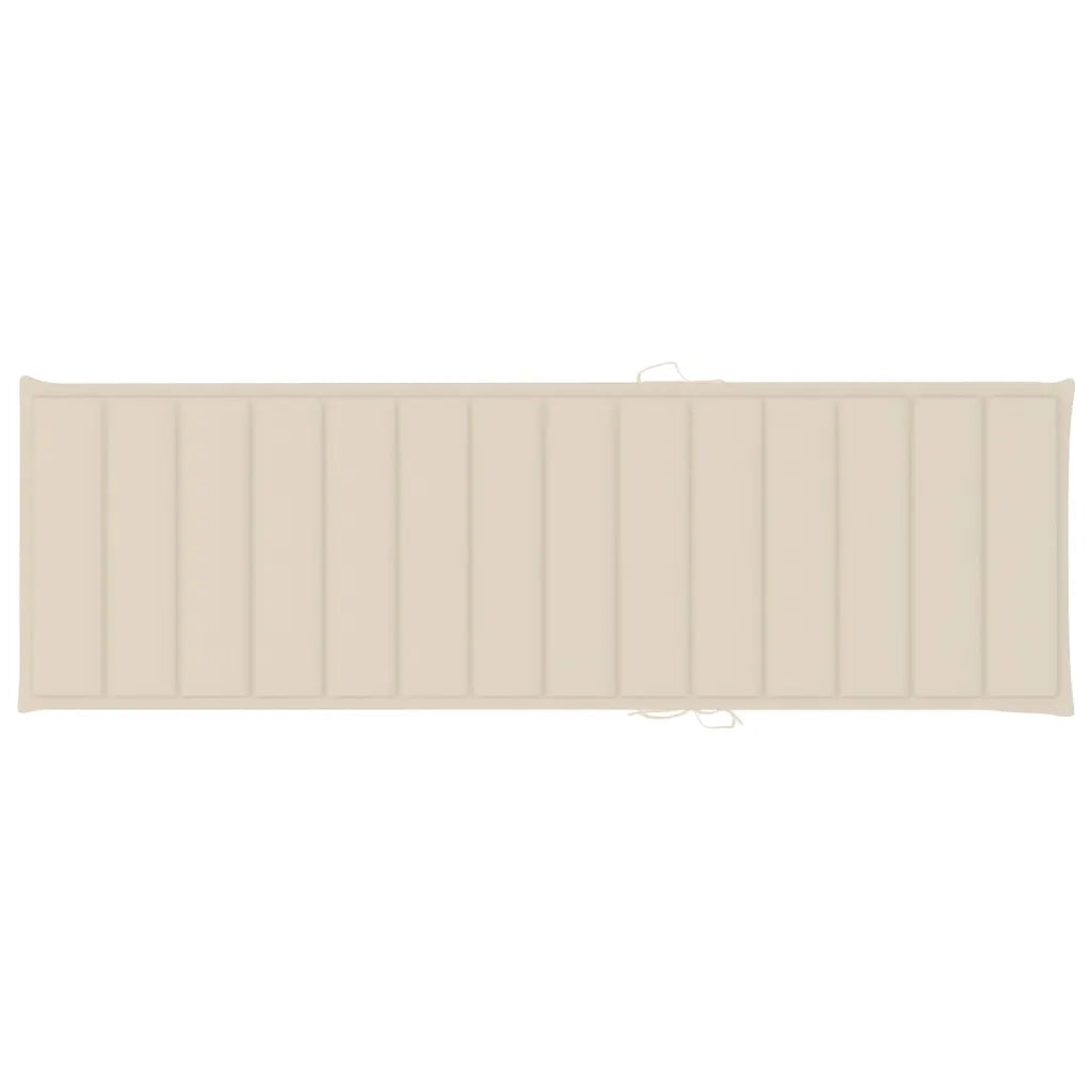 Lettino da Giardino con Cuscino Crema Legno Pino Impregnato 3065851