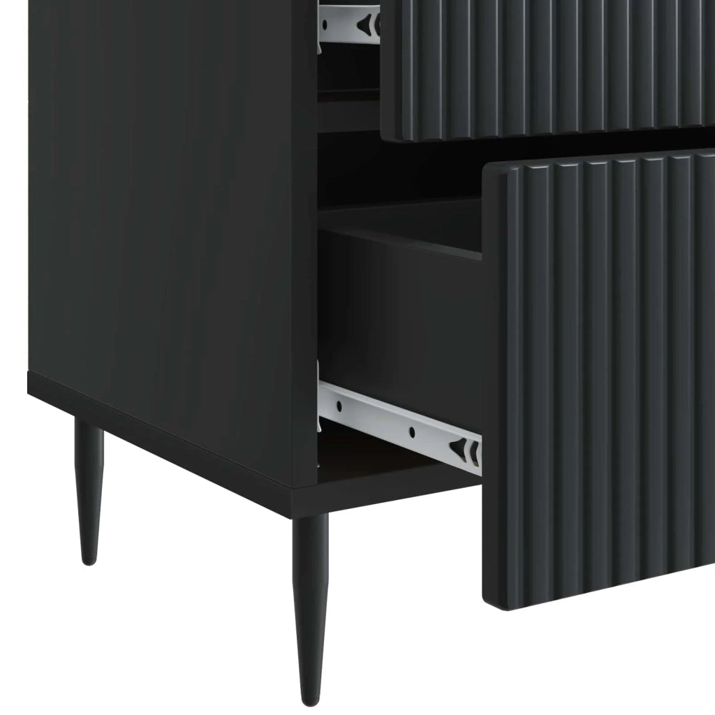 Armadio da Notte Nero 43 x 34,5 x 47,5 cm Legno ingegnerizzato