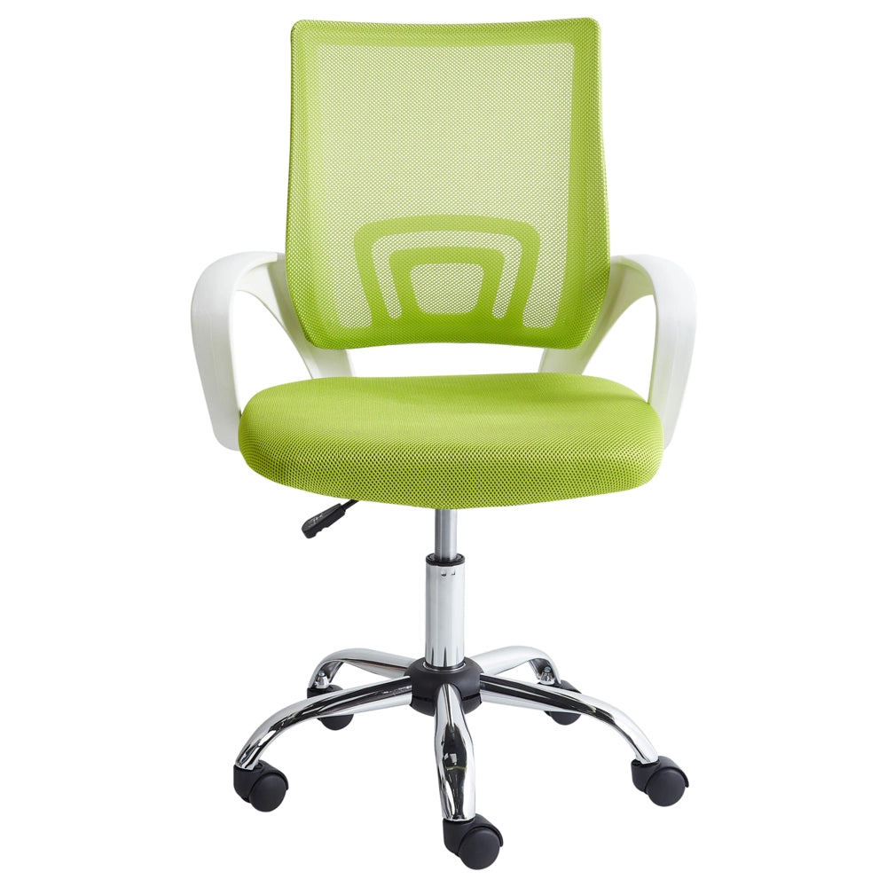 Sedia girevole da ufficio con schienale reclinabile regolabile in altezza verde lime moderna ufficio in casa