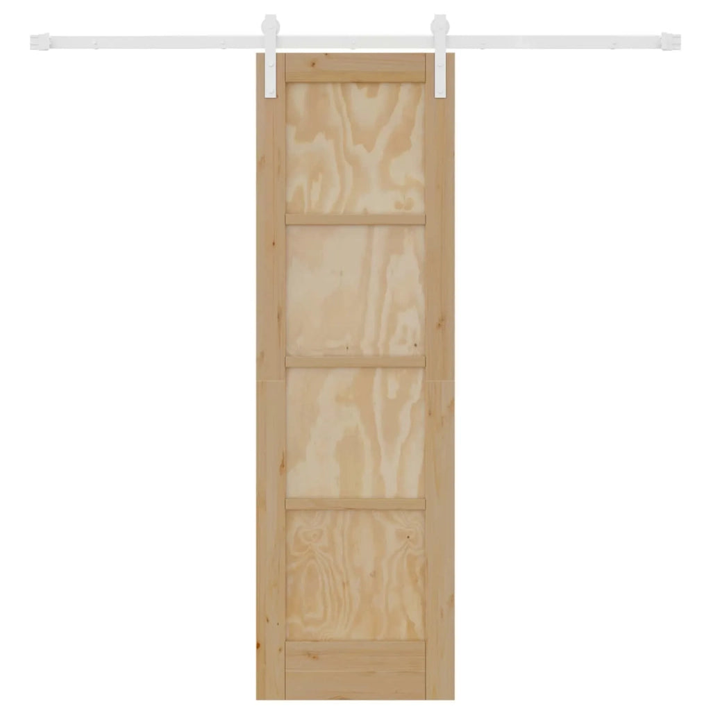 Porta scorrevole Naturale e Bianco 61 x 198,5 cm