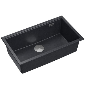 Lavello In Granito Logan 110 Black Metallic Oro