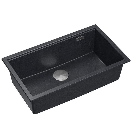 Lavello In Granito Logan 110 Black Metallic Rame