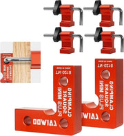 Spanne per angolo a 90 gradi con posizione di chiusura angolare 2-dimensionale - pannelli di legno - profili di alluminio - 4 paia di clip di fissaggio