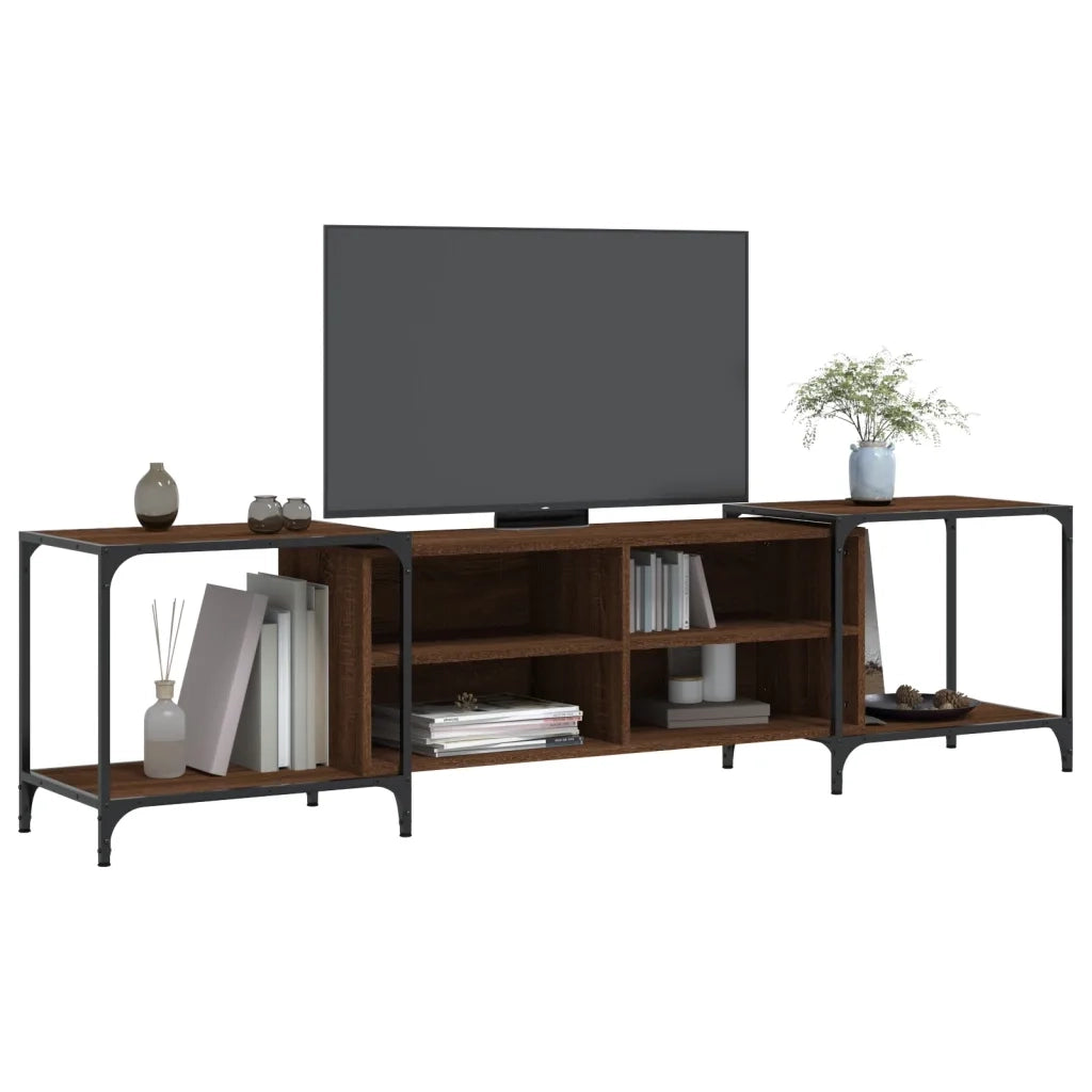 Mobile TV Rovere Marrone 203x37x50 cm in Legno Multistrato 837611