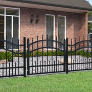 Cancello per recinzione Kampen con punta a lancia Nero 103x75 cm in acciaio 151089