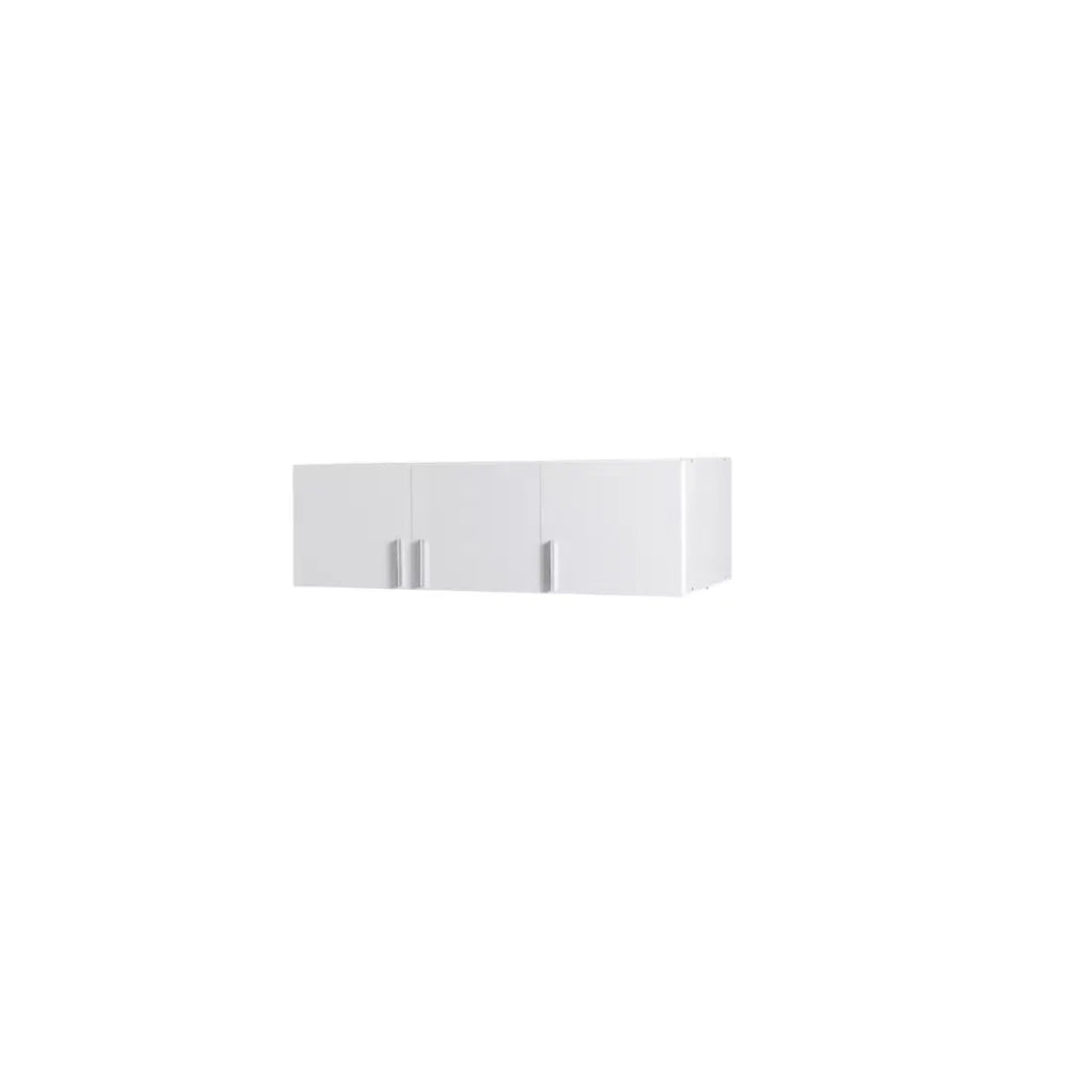 Mobile sopra armadio 3 porte - Collezione FLEX - L136 x H40 x P54 cm - Bianco lucido - Stile design