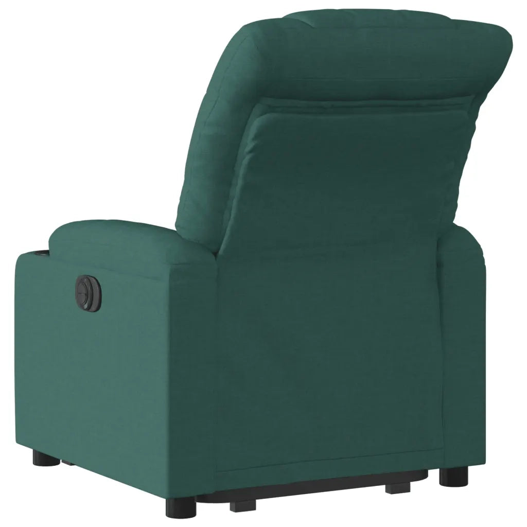 Poltrona Alzapersona Reclinabile Verde Scuro in Tessuto 3206651