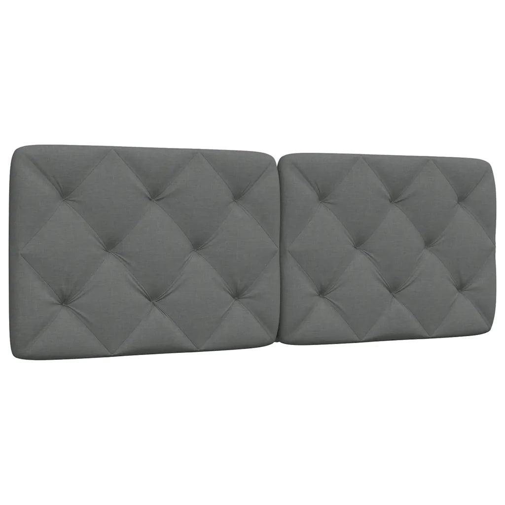 Cuscino Testiera Grigio Scuro 140 cm in Tessuto