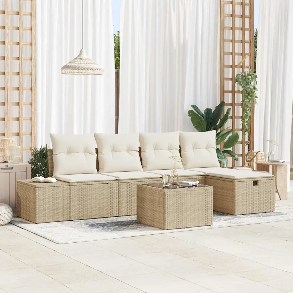 Set di divani con cuscino 6 pcs polyrattan 3360702