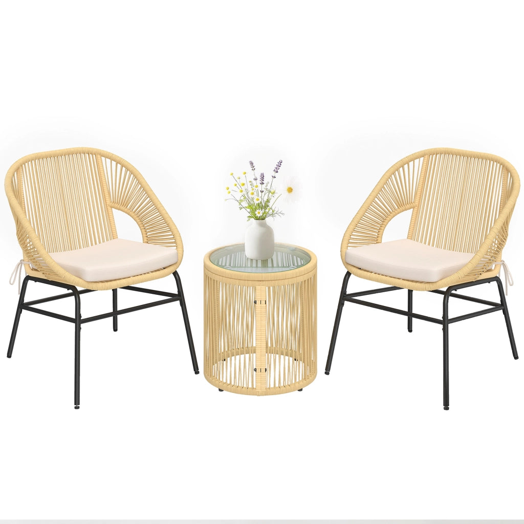 Divano angolare 3 posti ¨C zephmum ¨C beige, cuscini amovibili, con tavolo in vetro