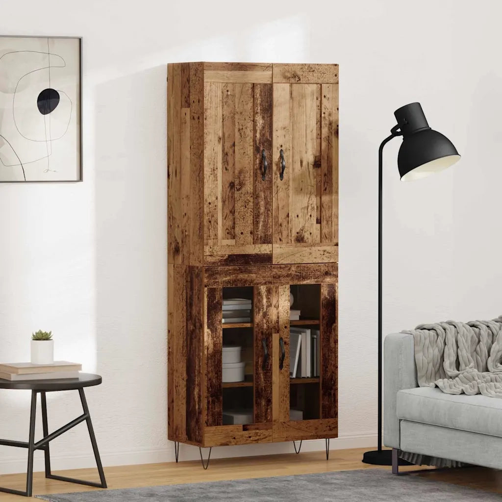 Credenza-Buffet-Armadio da cucina Legno vecchio 69,5 x 34 x 180 cm Legno multistrato 807000