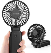 Ventilatore Portatile per Viaggi 9000mAh 53 ore Interruttore di Spegnimento Unico Ricaricabile Borsa Portatile per Ufficio e Viaggi - Nero.