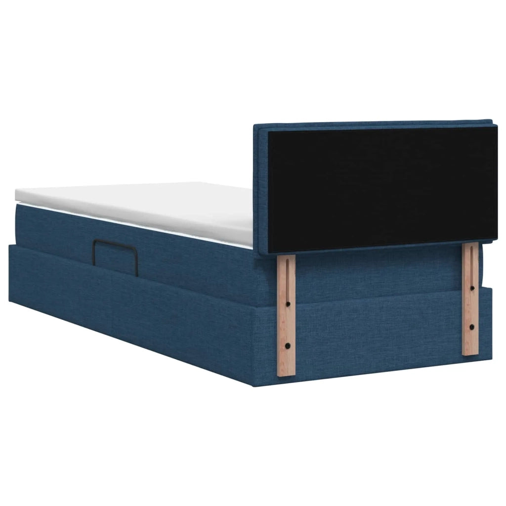 Letto con contenitore e materasso Blu 100 x 200 cm Velluto 3458543