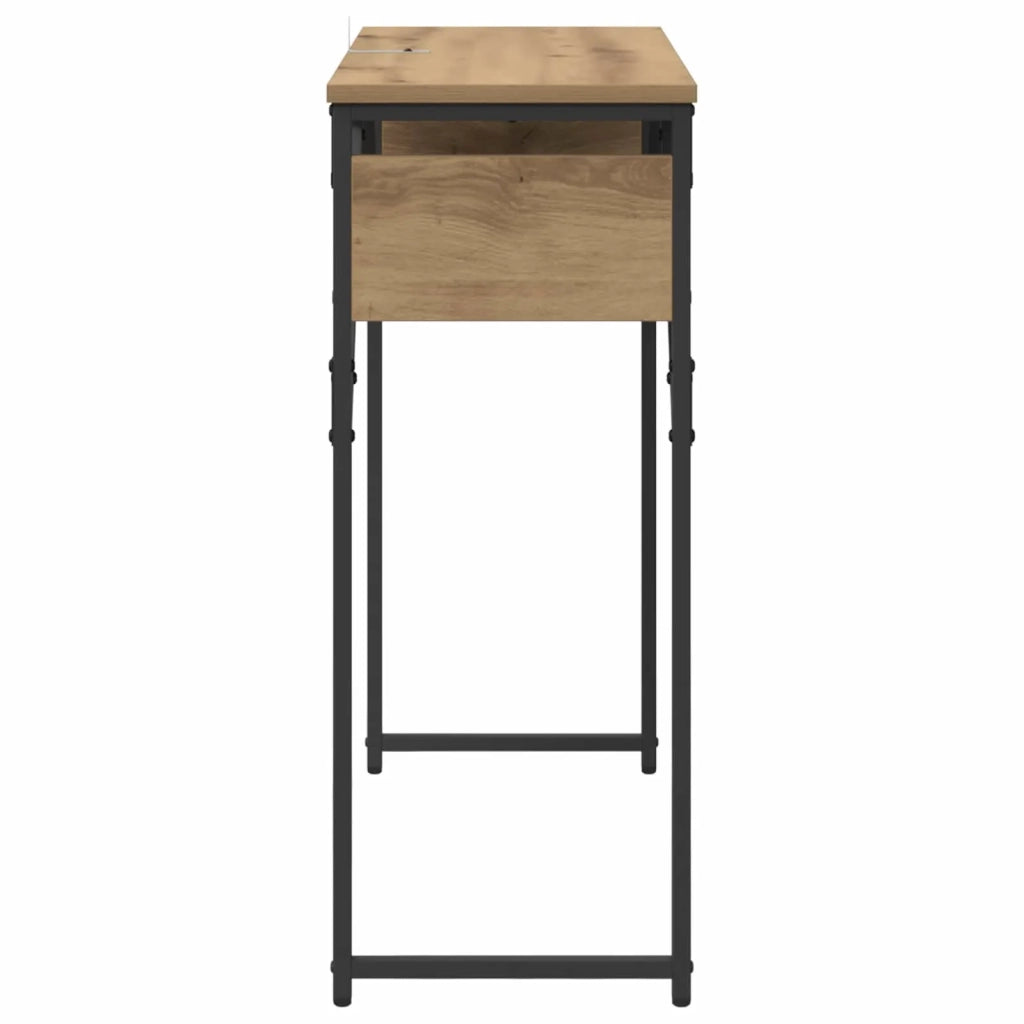 TavoloConsolle Rovere artigianale 75x30x75cm Legno multistrato