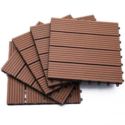 PIASTRELLE DA GIARDINO INCASTRABILI SET DA 11 MATTONELLE  30X30X2.2 CM MARRONE