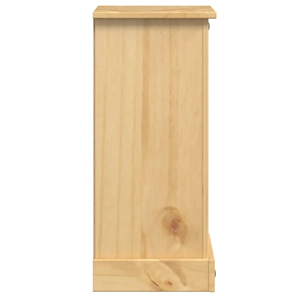 Comodino-Tavolino da notte Corona 35x32,5x74 cm in Legno Massello di Pino
