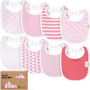 Set di asciugamani per bambini in cotone biologico - 8 pezzi - Asciugamani per bambini grandi - Asciugamani per bambini da 0 a 3 anni (colorati)