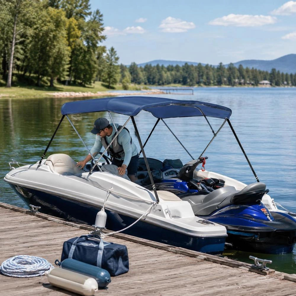 3-Bow Bimini Top Blue 183x160x137 Cm