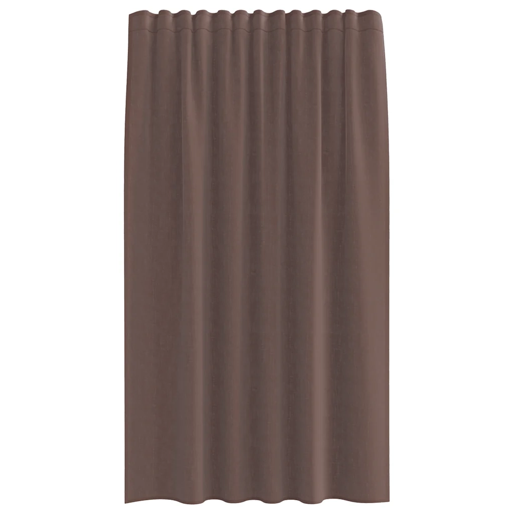 Tende in Voile con Linguetta 2 pz Marrone