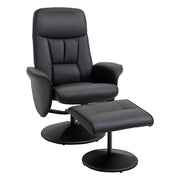 Poltrona relax reclinabile girevole con poggiapiedi ¨C Minimal ¨C nero