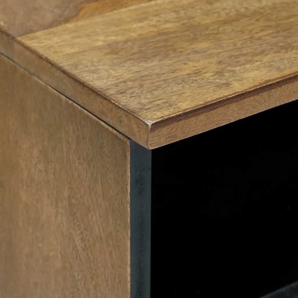 Mobile TV Marrone 100 x 33,5 x 46 cm Legno di mango massello