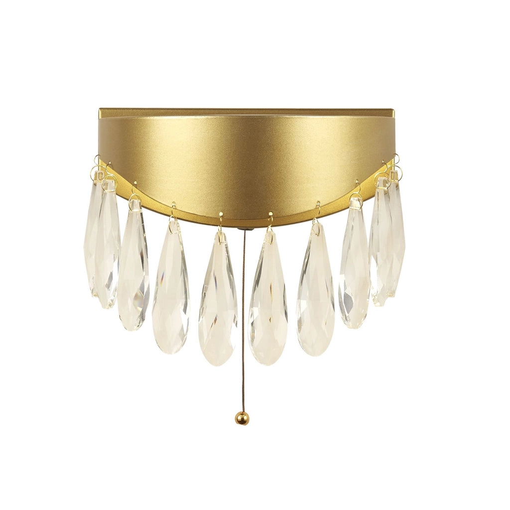 Applique Classica Gioiello Acciaio Oro Vetro Led 5W 4000K