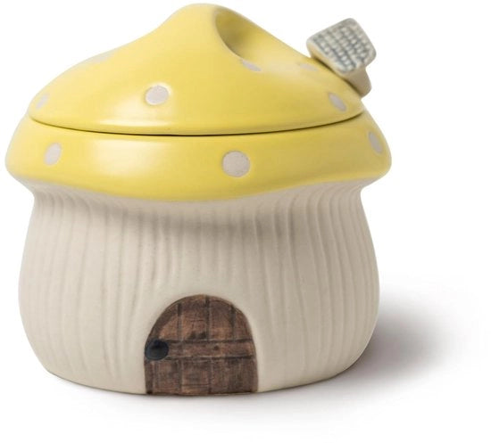 Ciotola per zucchero con coperchio e cucchiaio - adatta per spezie e zucchero - 14 oz - giallo - ceramica