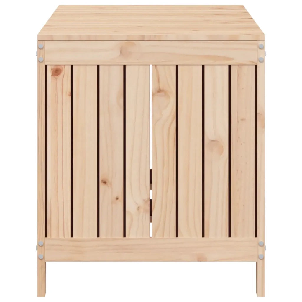 Contenitore da Giardino 121x55x64 cm in Legno Massello di Pino