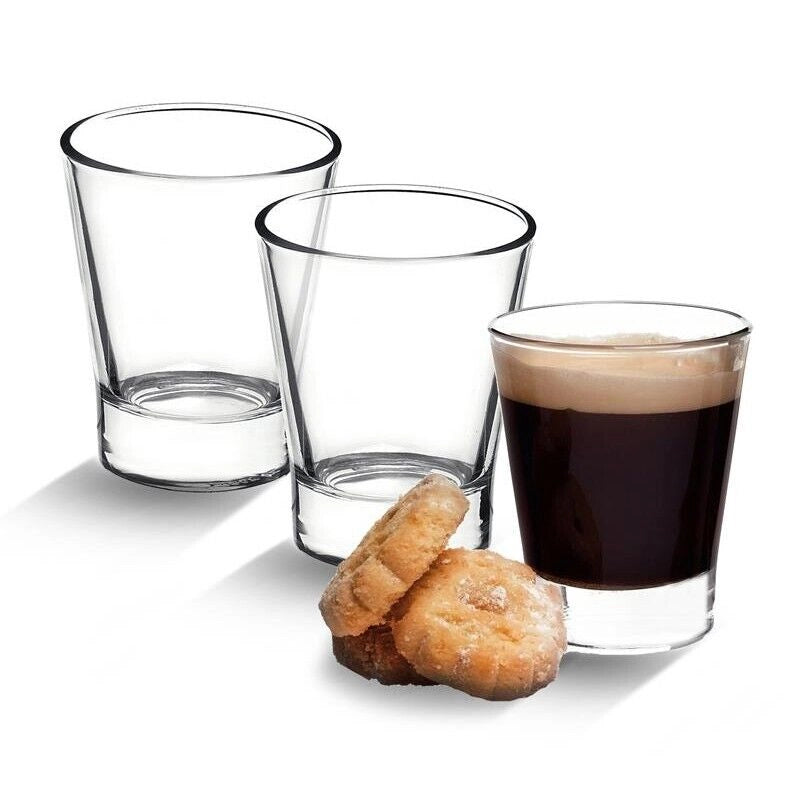 3 CAFFEINO BORMIOLI BICCHIERI TAZZINE PER CAFFÈ ESPRESSO IN VETRO TRASPARENTE