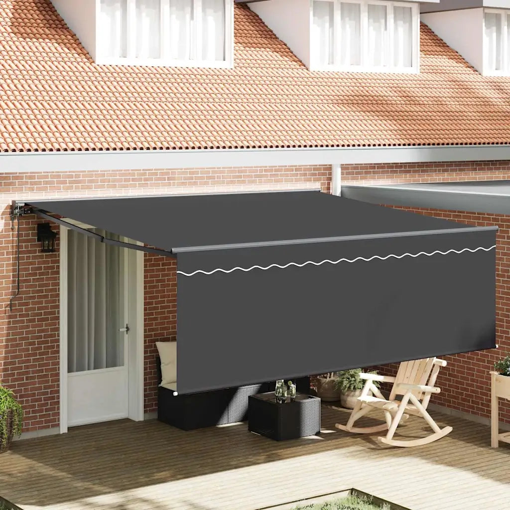 vidaXL Tenda Retrattile Arancione e bianco 350x250 cm Tessuto