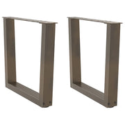 Gambe per Tavolino da CaffÃ¨ a Forma di V 2 pz Acciaio Naturale 50x(42-43,3) cm Acciaio
