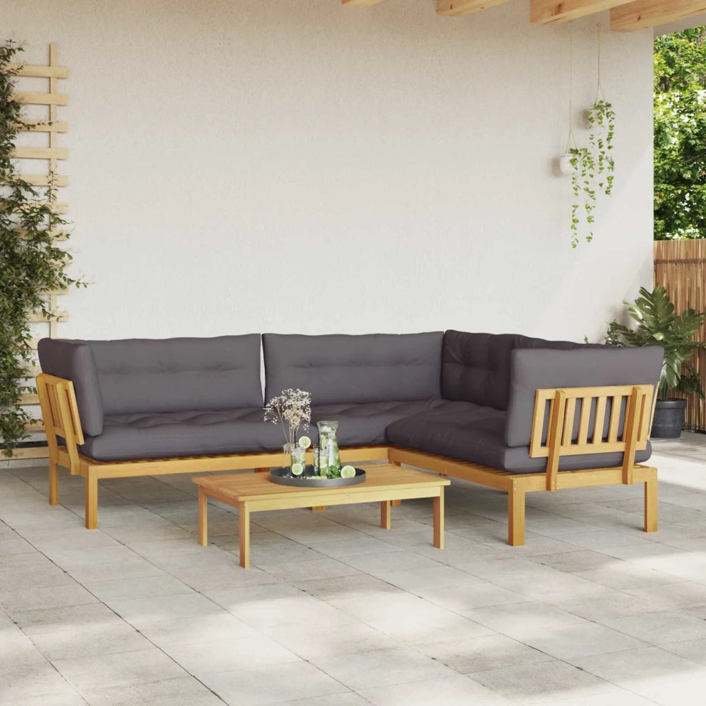 4 Pezzo Unità di divano pallet da giardino 3418293