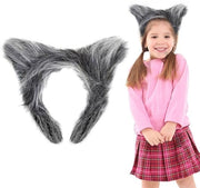 Cintura di Capo in Poliestere - Modello con Testa di Lupo Grigia - Unico Pezzo - Materiali per Costumi da Carnevale - Accessori per Feste - Comodo e Duraturo - Testa di Animale
