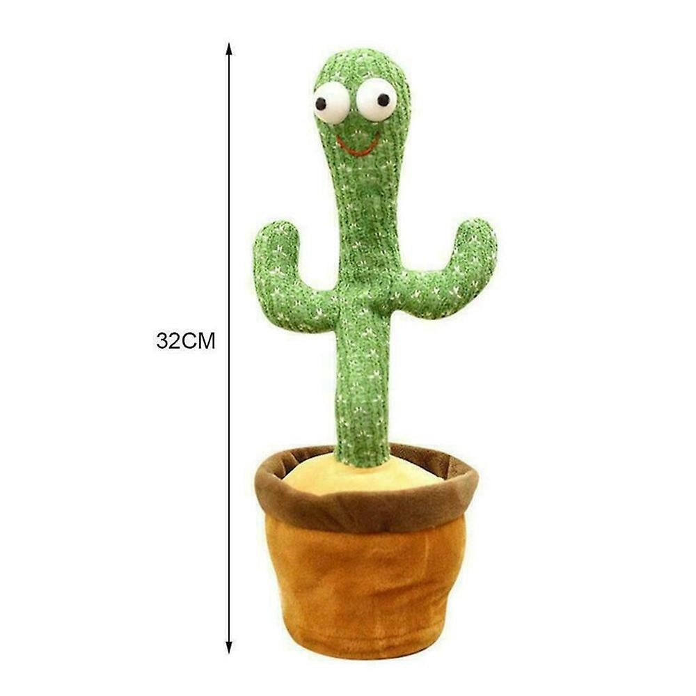 Trade Shop - Cactus Ballerino Giocattolo Pupazzo Peluche Parlante Canta Balla Luci E Suoni -