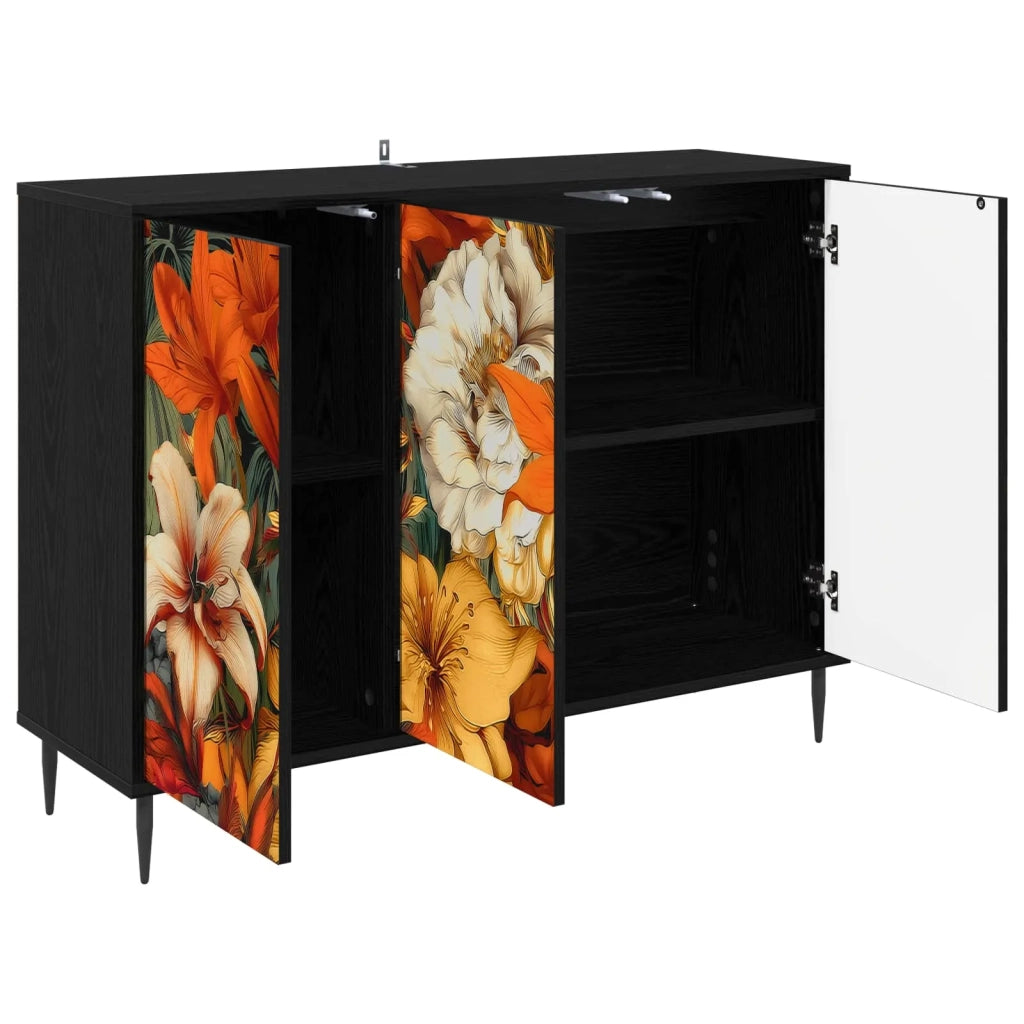 Credenza GENNEP Rovere Nero 102 x 33 x 76 cm 8006975