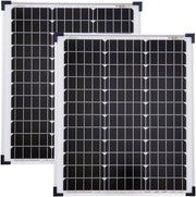 Pannelli solari fotovoltaici a cristalli monocrystallo da 2 x 50W - Alta efficienza per sistemi 12V/24V