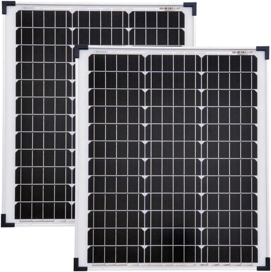 Pannelli solari fotovoltaici a cristalli monocrystallo da 2 x 50W - Alta efficienza per sistemi 12V/24V
