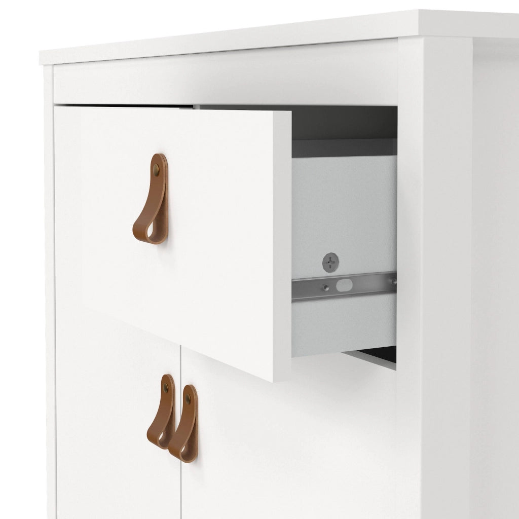 Credenza Romagna, Buffet da soggiorno, Madia da salotto, Dispensa da cucina, 82x38 h80 cm, Bianco