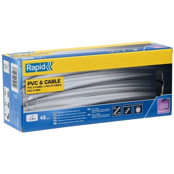 Stick di colla - Rapid - 12 mm - 48 stick - PVC - Resina - Interni